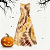 Women Plus Size Round Neck Sleeveless Abstract Printed Tie Waist A Line Long Dress