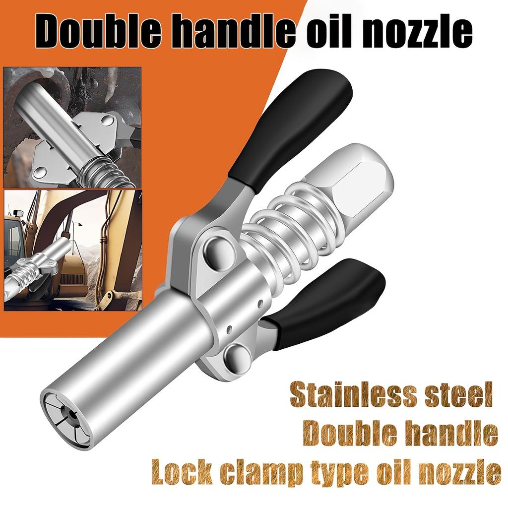 Grease Gun Coupler, Grease Joint Fittings, High Pressure Grease Nozzle Fittings, Compatible With All 1/8" NPT Grease Guns