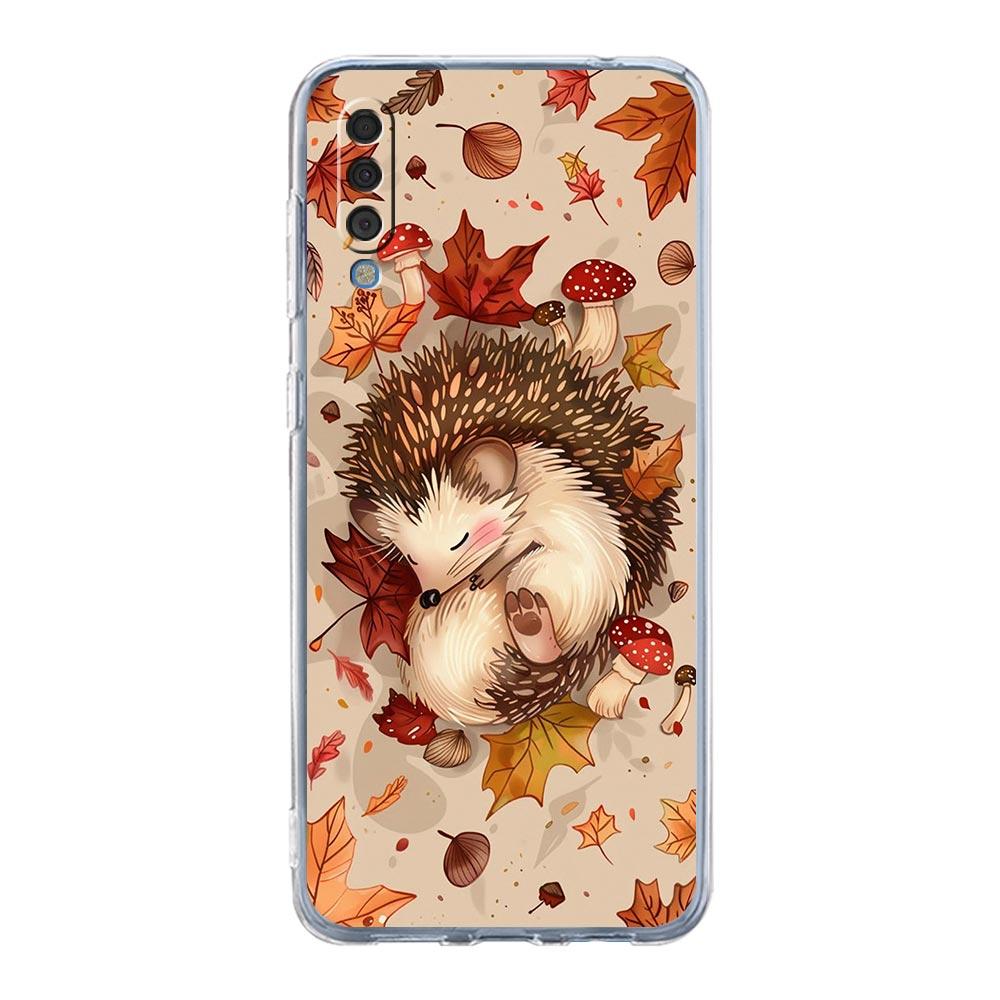 Phone Case For Samsung A56 A36 A26 A16 A14 A12 A22 A32 5G A34 A42 A52 A54 A50 A70 A40 A20S A04S A06 Cover Cute Little Hedgehog