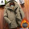 Parka de iarnă pentru bărbați, jachetă de vânt din fleece, groasă, călduroasă, cu blană, pentru bărbați, retro, cu glugă, streetwear, paltoane, jachete de vânt pentru bărbați 6xl