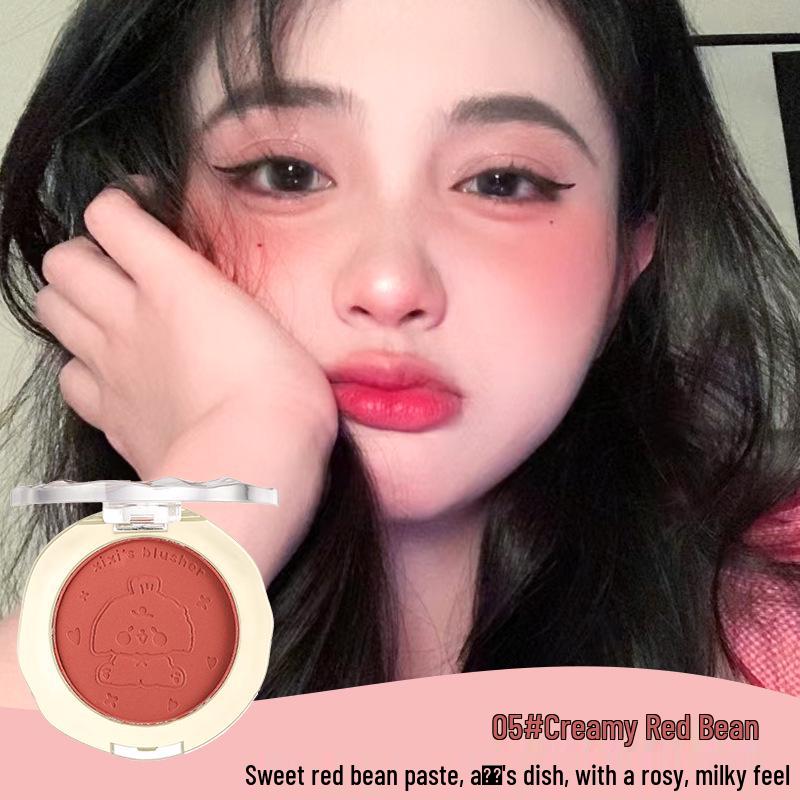 XIXI Doll Baby Atmosphere Blush: Natural Whitening, Delicate Texture, Pigmented Powder for a Girlish Complexion.