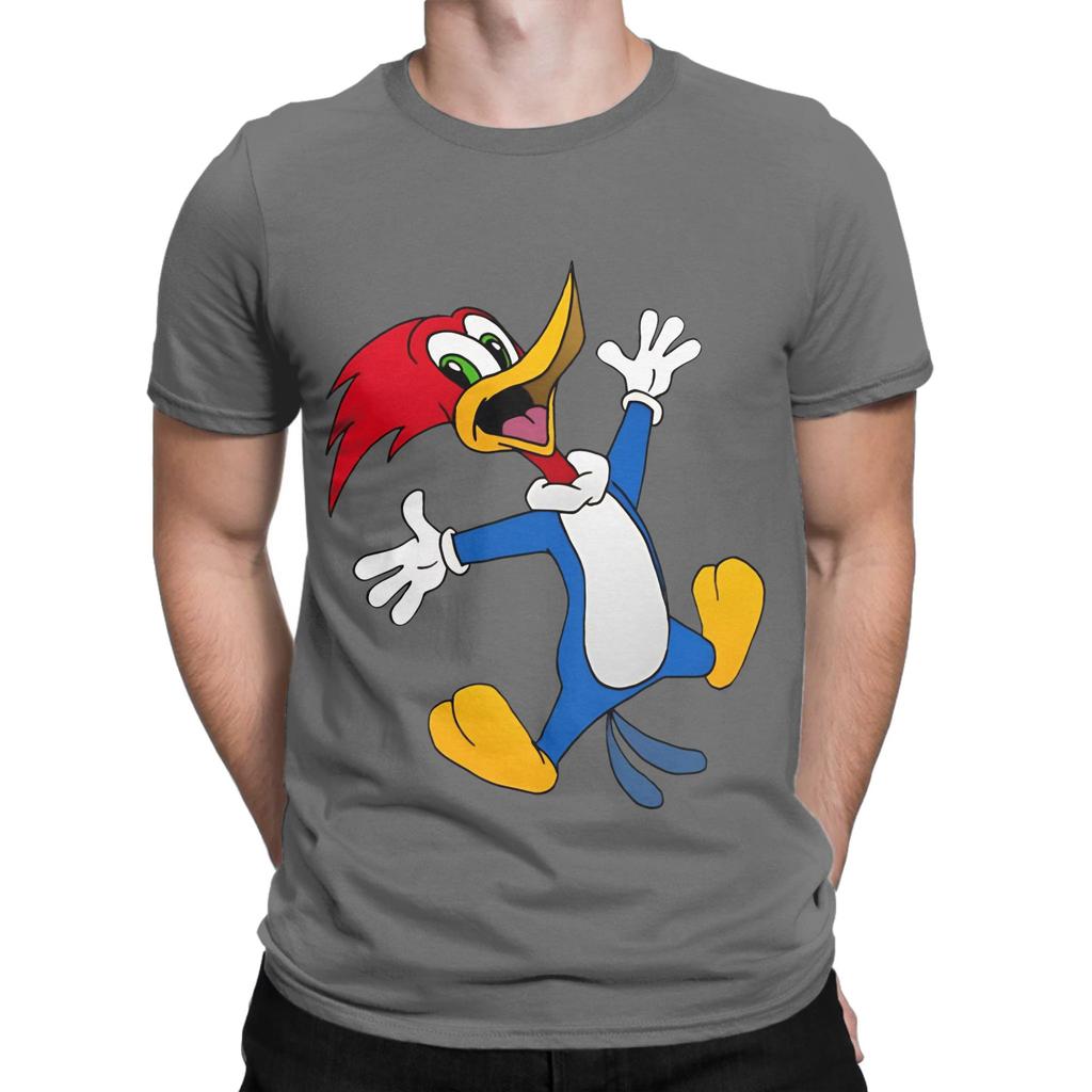 Holzspecht Gemälde Neuheit 100% Baumwolle T-Shirt Holzspecht Oberteile T-Shirts Für Unisex