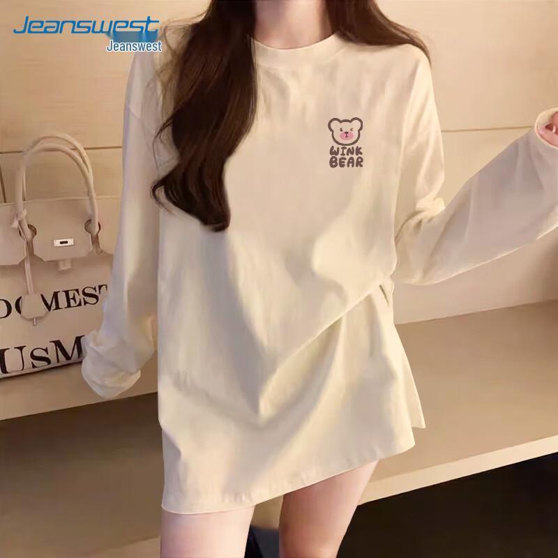 Jeanswest Women's Winking Bear Pure Cotton Long-Sleeve T-Shirt