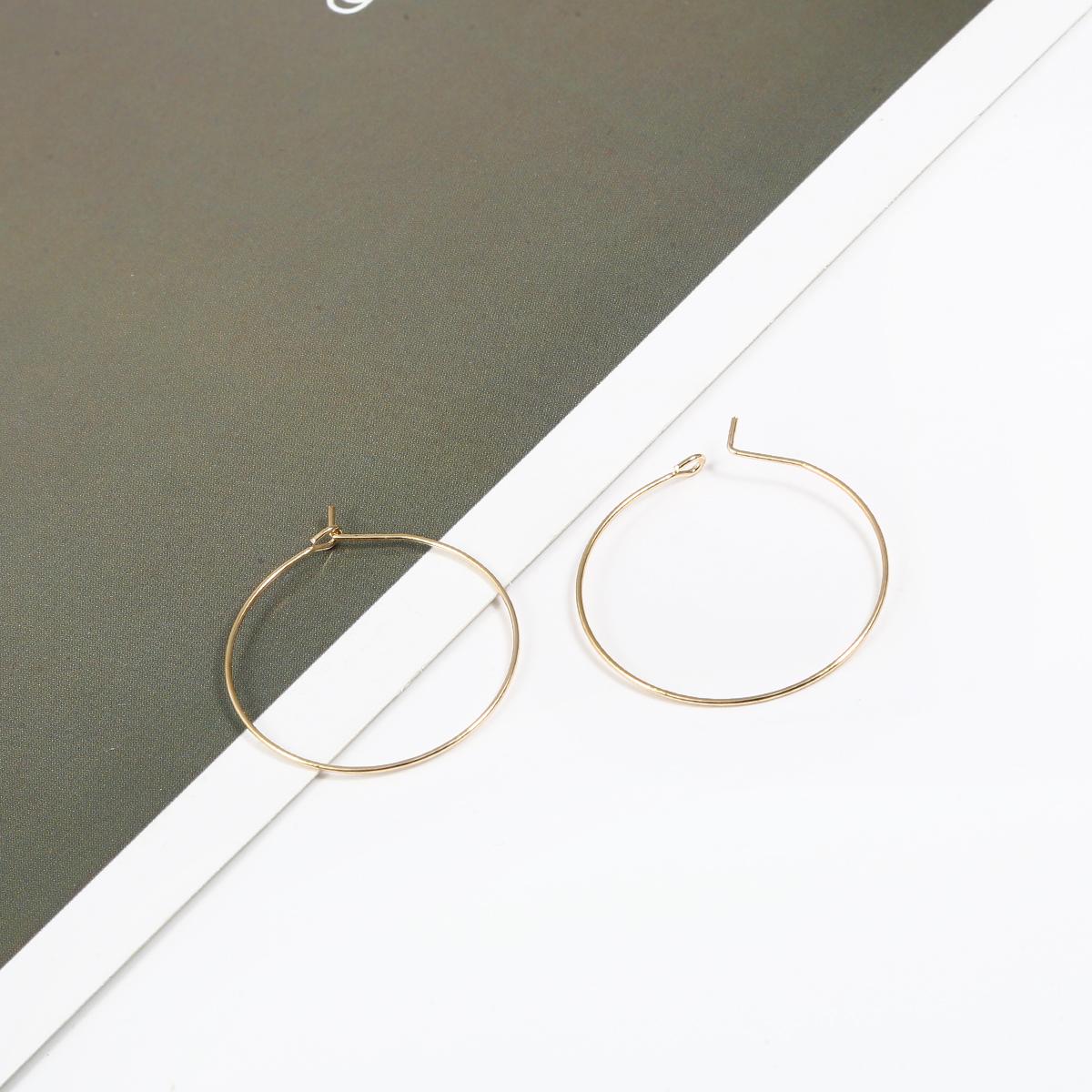 

50 шт. серьги-кольца круглые подвески 20-35 мм для бисера серьги ювелирные изделия серьги «сделай сам» 30mm 50pcs