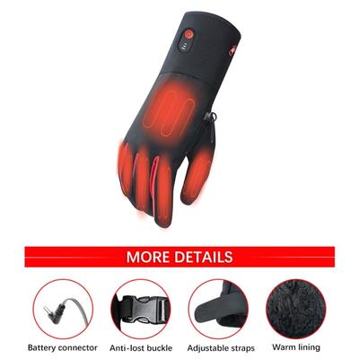 Rechargeable Heated Gloves with Auto Adjustable Warmth Comfort Practical Nylon Construction Outdoor Winter Use