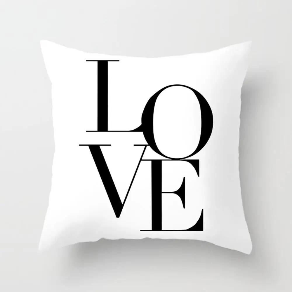 xcmNew Fashion Decorative Pillowcase BlackWhite Geometric Throw Cover Pillow Case Cushion For Living Room Square Home Decor