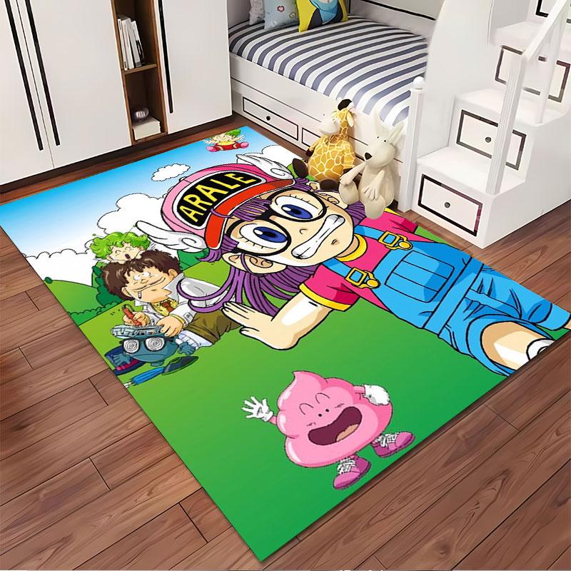 Cartoon Arale Running Scene suitable as a non-slip mat for the living room or bedroom sofa