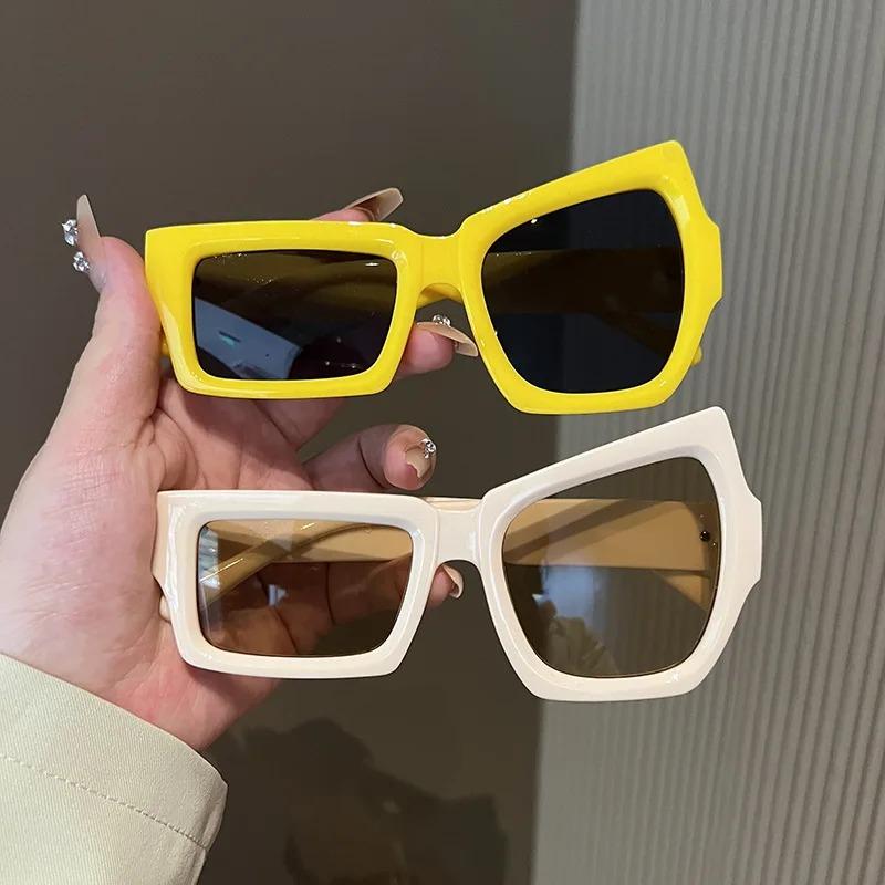 Women Men Polygon Sunglasses Vintage Brand Designer Square Sun Glasses Shades Female Eyewear Unisex Glasses Uv400