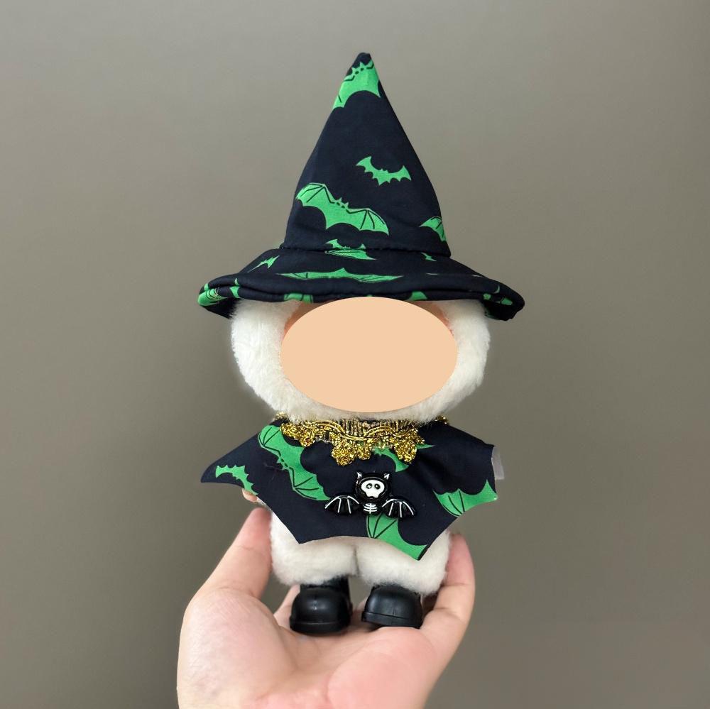 Only Clothes For 17Cm Labubu V1 V2 V3 Plush Idol Doll'S Clothing Christmas Red Santa Claus Sweater Hat Set Halloween Accessories