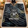 Flannel BlanketVillarreal FC Warm Soft Throw Blanket for Indoor Sofa Bed Living Room Use