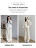 Petite Rainbow Dot Fleece-Lined High Waist Knit Wide-Leg Pants - Women's Autumn/Winter 145XS