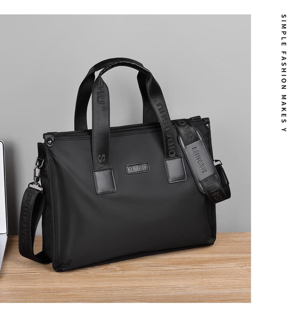 Satchi Kangaroo Men's Large Oxford Shoulder Bag - Versatile Business Briefcase & Laptop Carrier