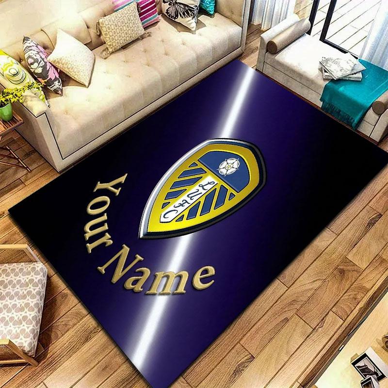 Leeds United Custom Name Carpet Rug for Living Room Bedroom Home Sofa Decoration,Kids Play Non-slip Floor Mat