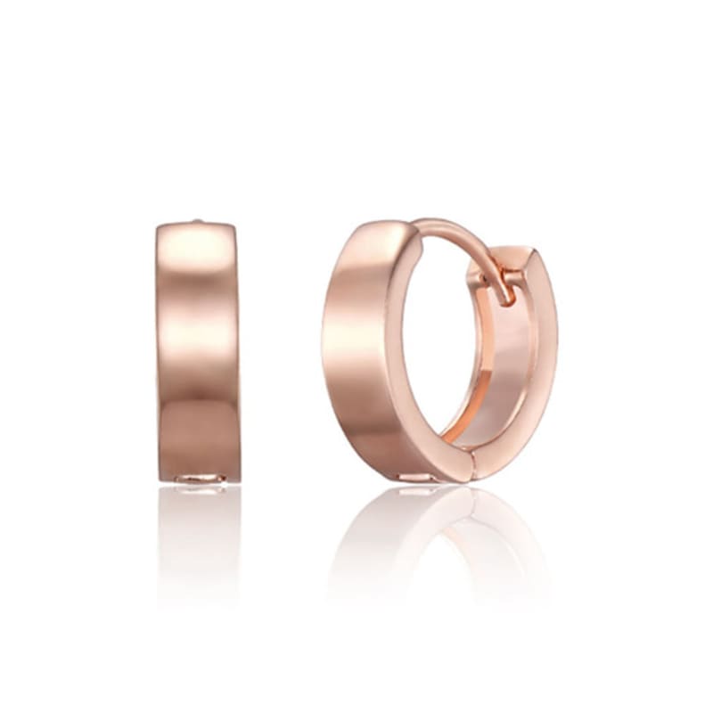 GEIGER Jewelry 14K GF Simple Round One-Touch Earrings GIGFEE004