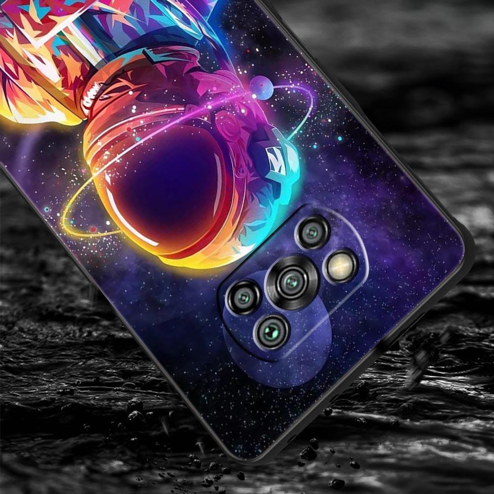 Cute Astronaut Moon Phone Case For Xiaomi Mi Poco X3 NFC M3 F4 F3 M4 X4 Pro 5G Note 10 12 Lite 11 11T 10T 13 12T Pro 9T Cover