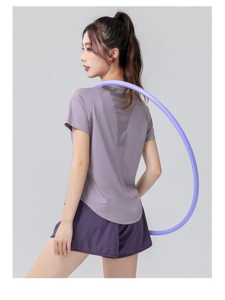 Women's Quick-Dry Anti-Exposure Yoga Shorts - Two-Piece Design, Running/Fitness, Thin Three-Quarter Length