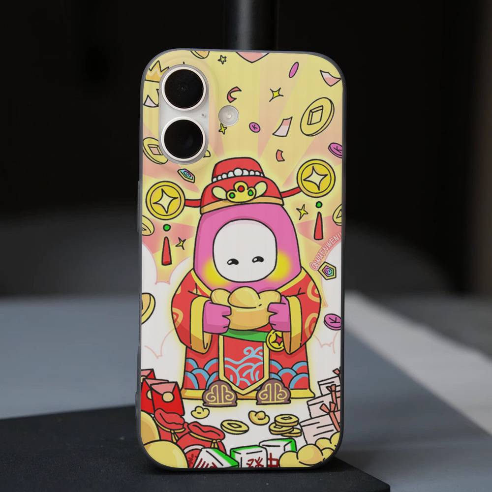 F-Fall G-Guys Game Phone Case Corrugated Pattern Phone Case For iPhone 17 Air 16 15 14 13 Pro Max Matte Shockprooof Cover iPhone 12