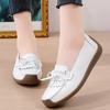 Leather Beans Shoes Women Soft Sole Single Shoes Footwear Fashion Shoes Flip Flop Sandals for Women Casual Summer