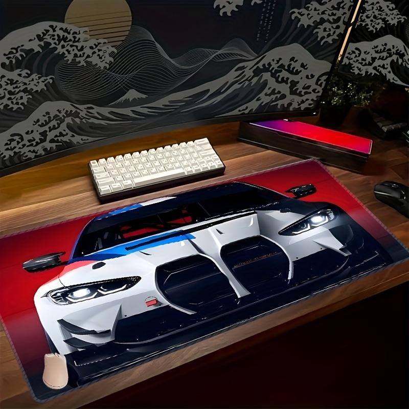 Lebendiges Sportwagen-Design Mauspads Groß Gummi Anti-Rutsch PC Schreibtischzubehör Mousepad für Büros und Gamer Tastatur Dekormatte