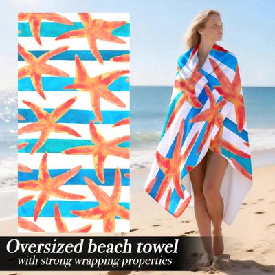 Extra Large Luxury Oversized Beach Towel | Plush Absorbent Microfiber Towel With Strong Wrapping Properties, Suitable For Pool A