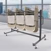 Folding Table and Chair Cart, Folding Chair Rack, Chair Rack with 4 Casters, 1* Folding Table and Chair Cart 4* Universal Wheels