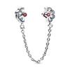 S925 Silber Charm Perlen Schlangenknochen Kette Armband Set mit Sicherheitskette Modemarke Edlen Schmuck Geschenk