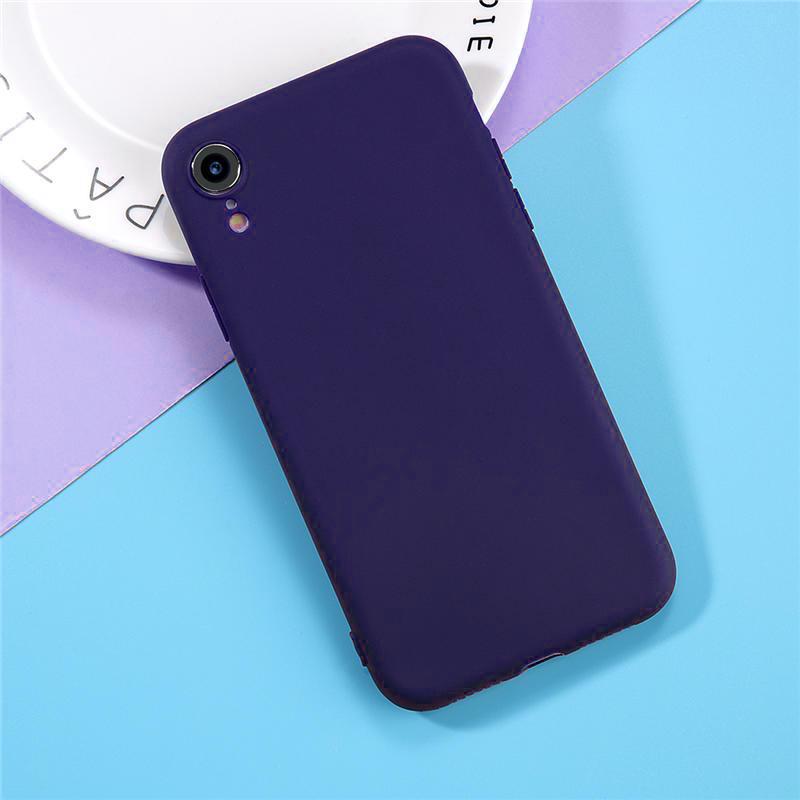 

Простой однотонный чехол для телефона iPhone X 8 7 6 6s Plus 5 5S SE XS Max XR X матовый, карамельный, ТПУ, силикон iPhone 8