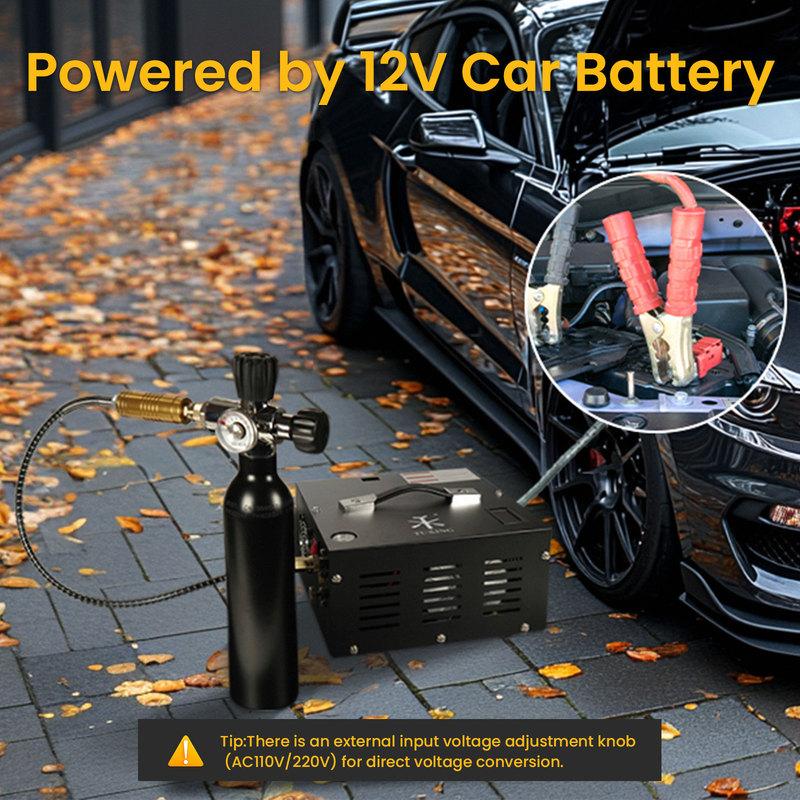 TUXING 4500Psi PCP Air Compressor Built-in Transformer High Pressure Electric Compressor 110v/220v Adjustable Voltage for Airgun