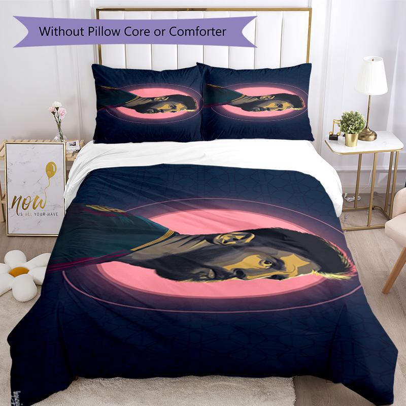 Messi Bedding Set Breathable Duvet Cover with Pillowcases Decorative Bed Linen for Bedroom Home Decoration Birthday Gift
