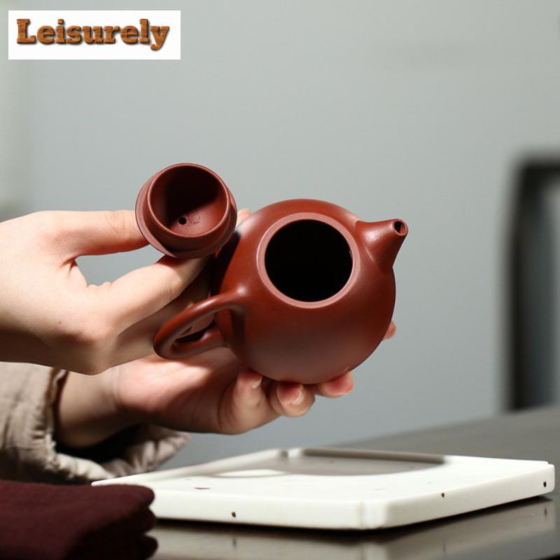 220ml High-end Yixing Purple Clay Teapots Artists Handmade Dragon Egg Pot Raw Ore Dahongpao Mud Tea Maker Kettle Zisha Tea Set
