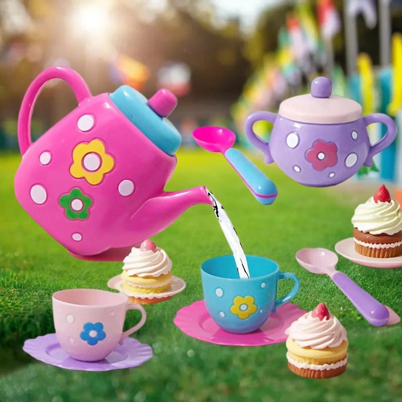 Kids Pretend Play Tea Set Toy, Simulation Kitchen Playset, Perfect Birthday Gift for Boys and Girls