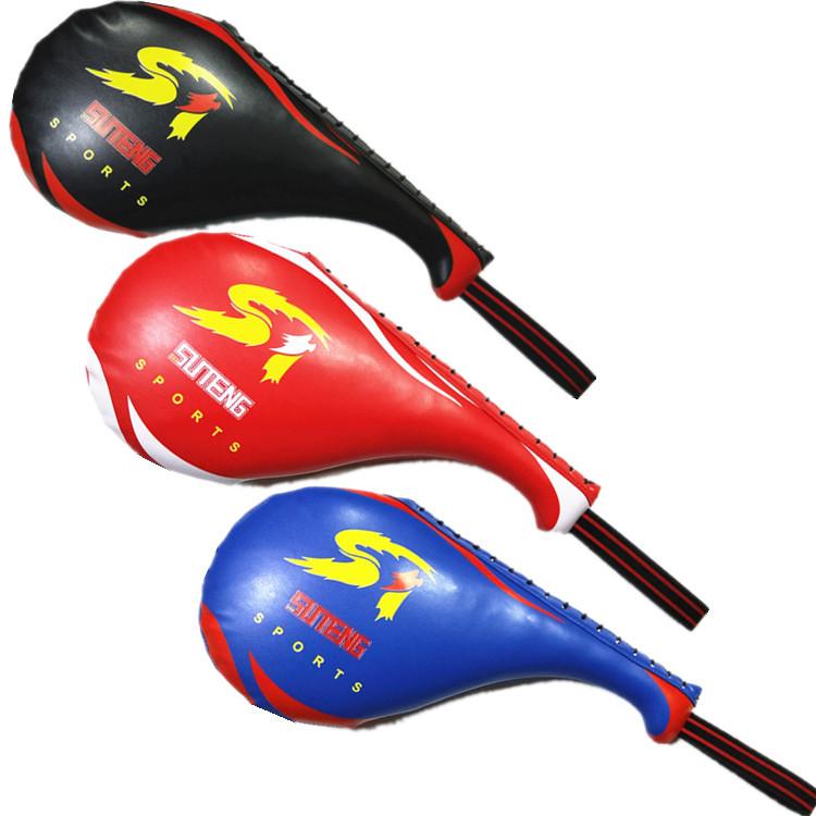 Sagitar Double-Sided Taekwondo Striking Pad with Molded Liner for Chicken Leg and Side Kick Training