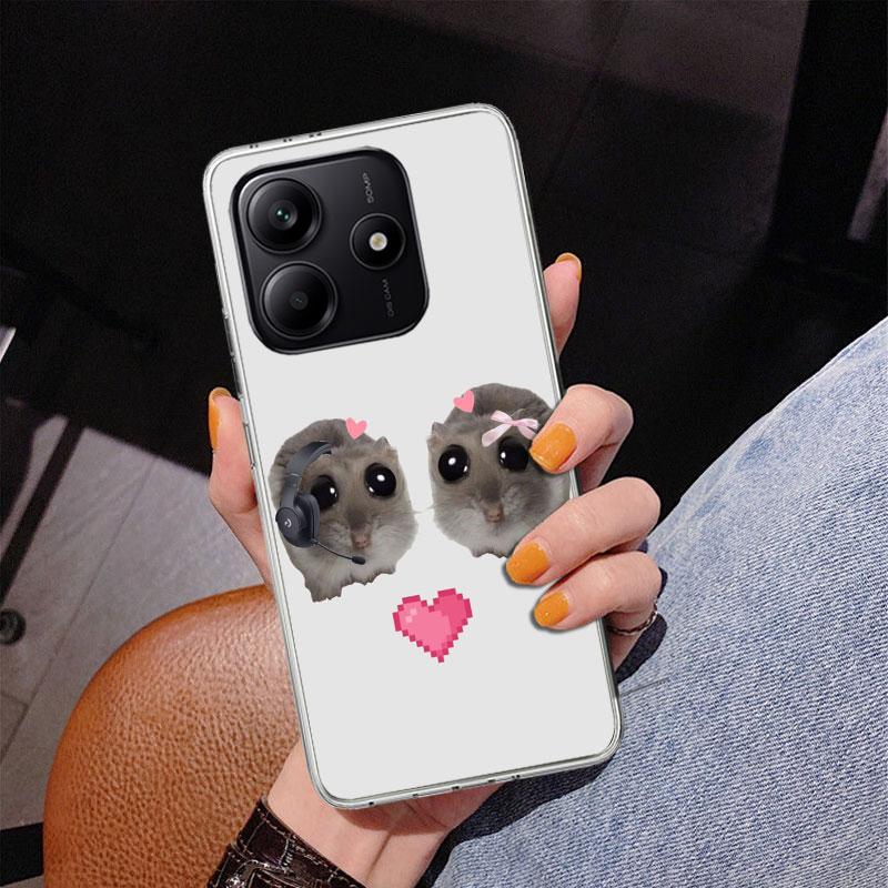 Funny Sad Hamster Meme Phnoe Case for Phnoe Case for Xiaomi Redmi Note 15 14 14S 13 Pro Plus 12 12S 11S 11E 10S 10 11T 5G Unique