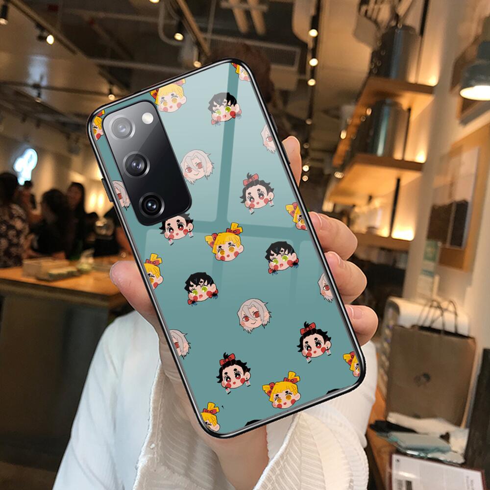 Kamado Nezuko Kimetsu No Yaiba Demon Slayer TPU Soft Tempered Glass shell Phone case For SamSung Galaxy S8 S9 S10E S20 S21 S5 S3