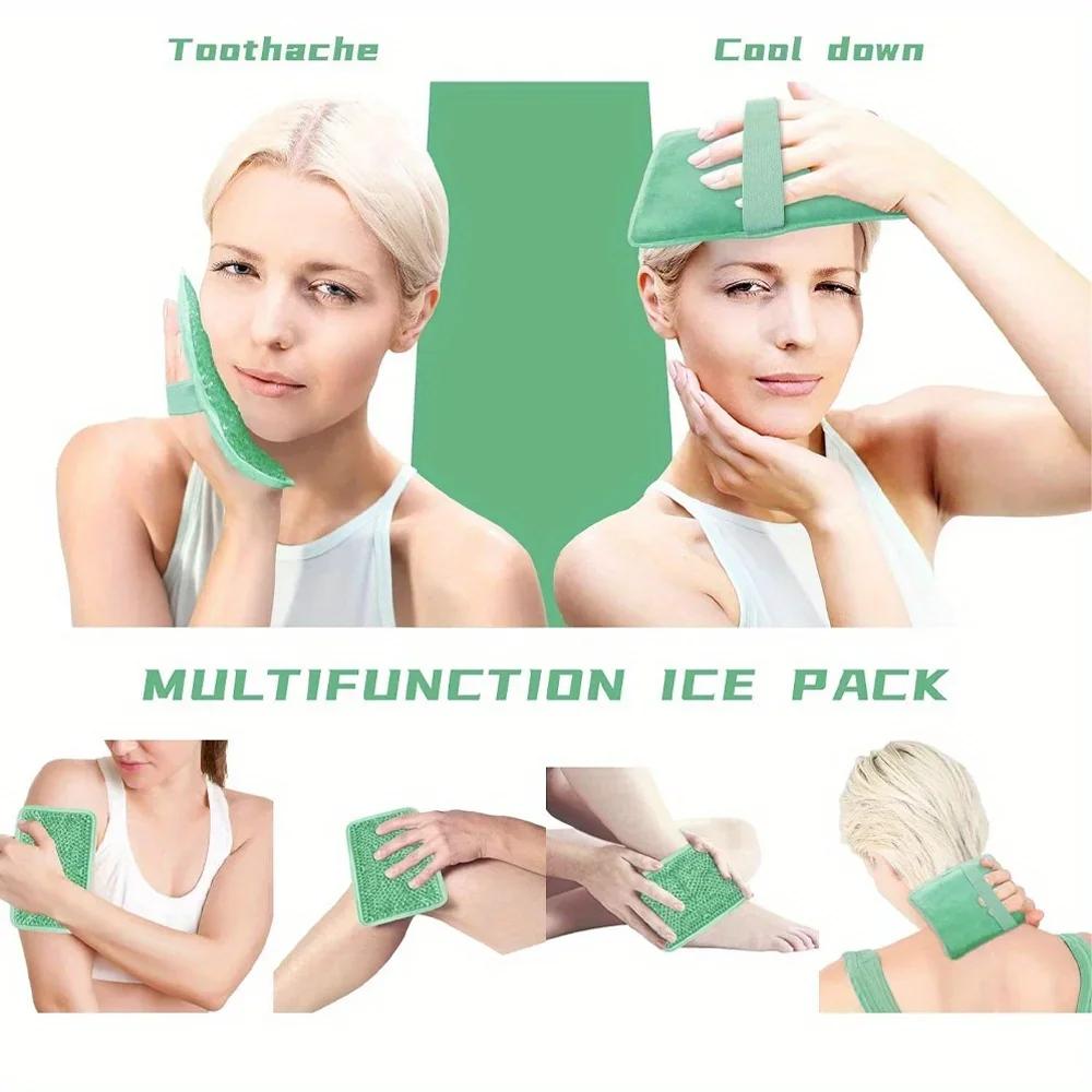 Hot & Cold Therapy Gel Packs Reusable Ice Pack Pain Fever Relief Water Cool Heat Convenient Bag Cooling Ice Bag for Knees Ankles