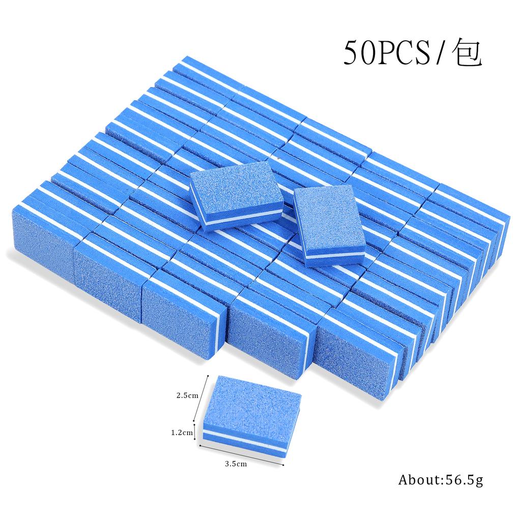 50pcs Double Sided Mini Nail File Block Sanding Polishing Nail Care Tools Nail Care Filesanding Polishing Nail File