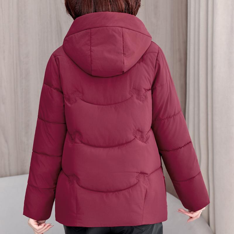 Mărimi Mari XL-5XL Jachete de Iarnă pentru Femei de Vârstă Mijlocie cu Glugă Elegante Largi Groase Călduroase Parka Scurtă Paltoane Femeiești