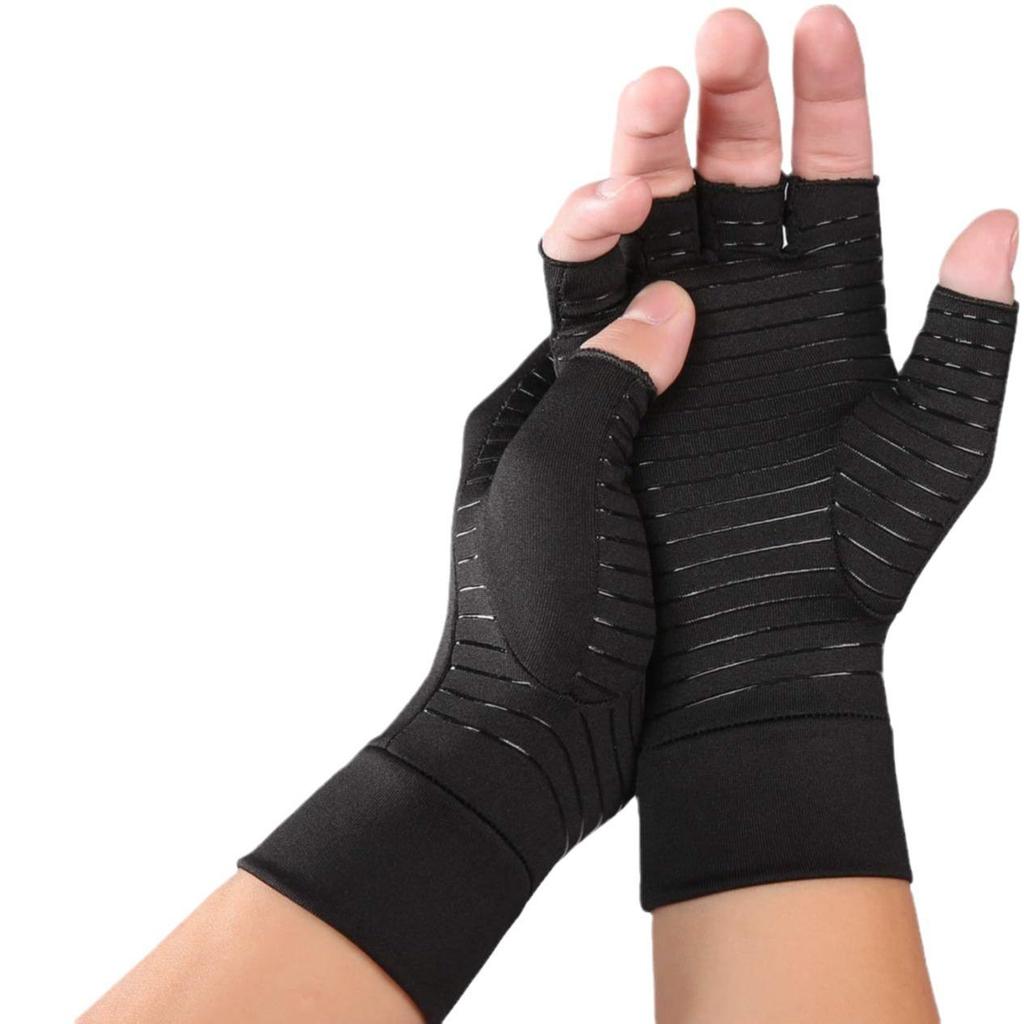 Guanti Unisex a Dita Scoperte - Sollievo dal Dolore Articolare per Ciclismo, Guida, Esercizio, Allenamento e Fitness