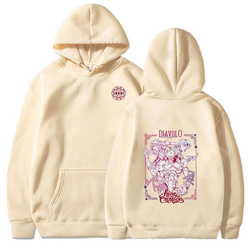 Anime JoJo Bizarre Adventure Hoodies Diavolo Doppio Manga Graphic Print Hoodie Men Women Summer Couple Strreetwears Winter Hoody