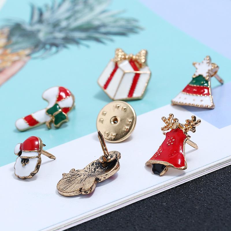 XZ0051 Christmas Series Snowflake Bell Enamel Brooch - European  American High-End Ornament Gift