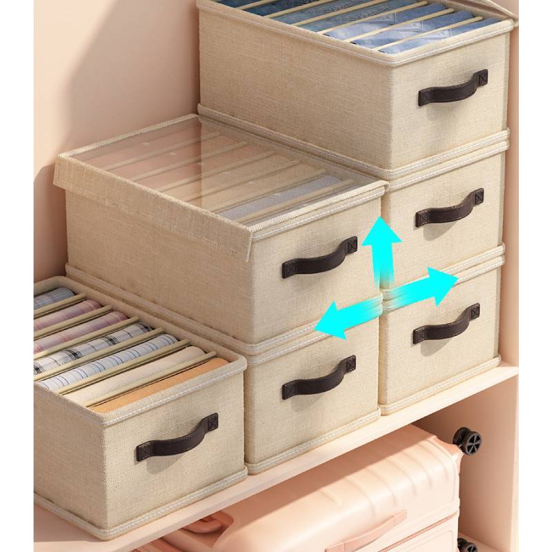 Stoff-Schubladenorganizer mit Trennwänden für Schlafzimmer-Schrank und Wohnheim-Aufbewahrung