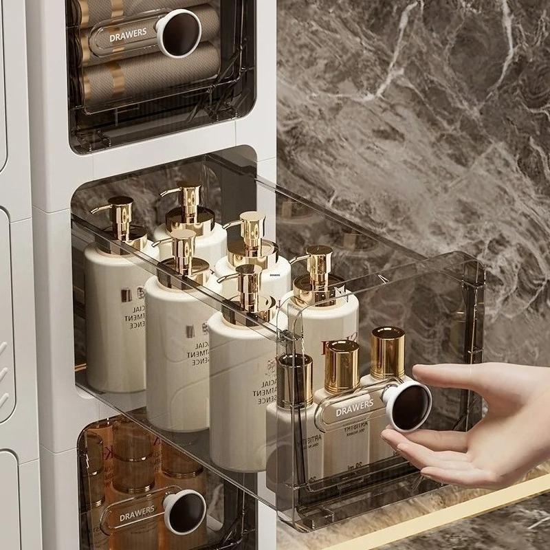 17 Cm Drawer-type Slit Storage Cabinet Ultra-narrow Slit Cabinet for Refrigerator Multi-layer Storage Rack for Bathroom