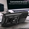 For TECNO Spark 10 Pro PC+TPU Anti-Scratch Phone Case Slide Lens Protection Kickstand Cover