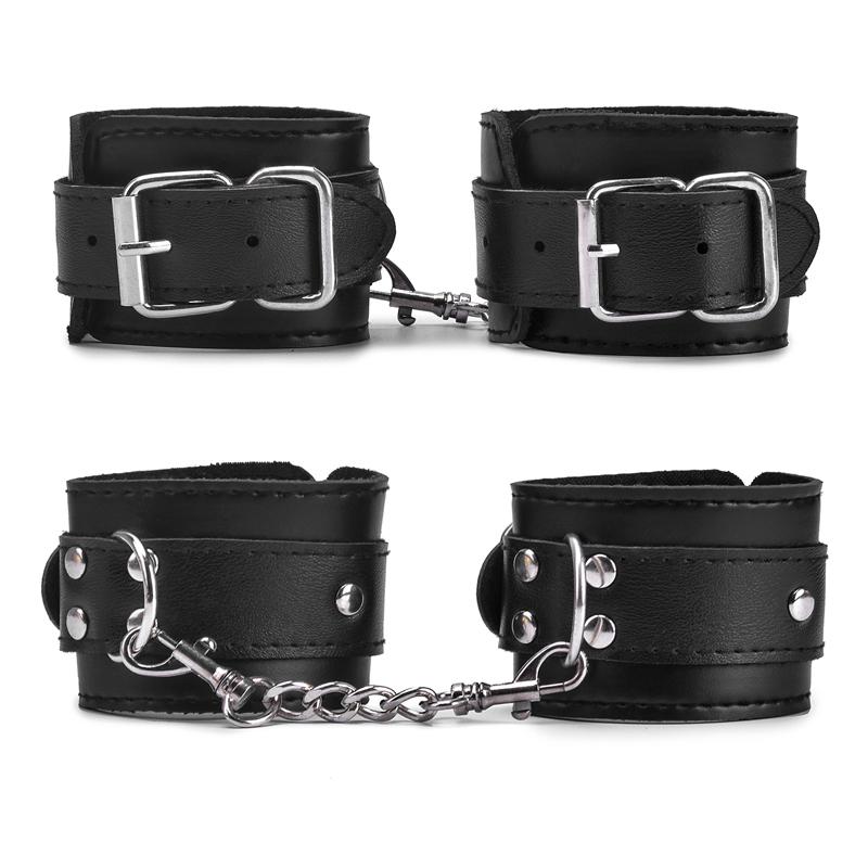Leather Handcuffs For Sex Toys For Woman Couples Esposas Bdsm Bondage Handcuffs Exotic Accessories Adult Games