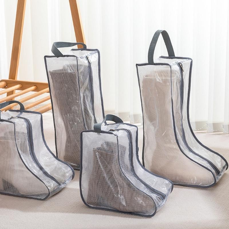 Sezonowy organizer na buty Wodoodporna przezroczysta torba Ochrona obuwia Wodoodporne pokrowce na buty Przeciwpyłowe z zamkami błyskawicznymi