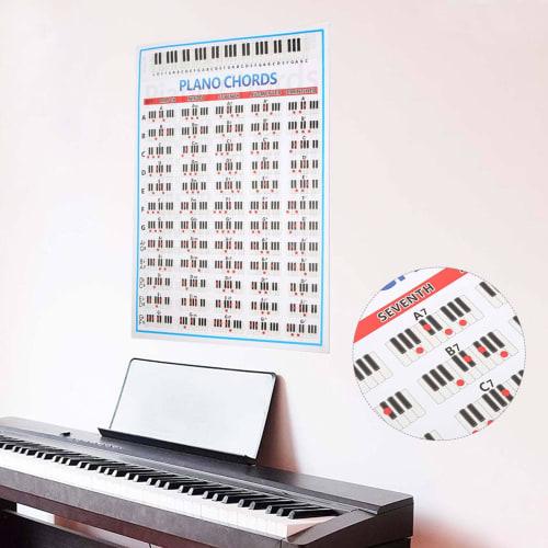 Piano Chord Chart Poster, 88 Keys, Practice Chart, Music Education, Easy To Read, Chord Poster, Piano Room, Music Classroom