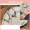 Exquisite Retro Amber Peace Lock Bracelet For Women Geometric Design Artistic