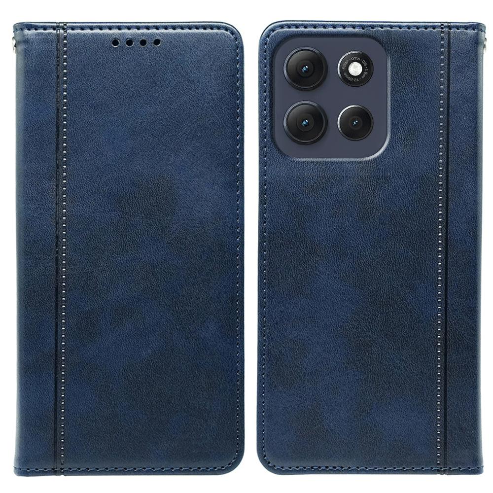 For Motorola Moto G86 5G Case Hidden Magnetic Closure Calf Texture Leather Phone Cover