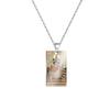 Europe and America Stainless Steel Colorful Printed Raccoon Necklace Good Friend Tarot Card Party Jewelry Accessory