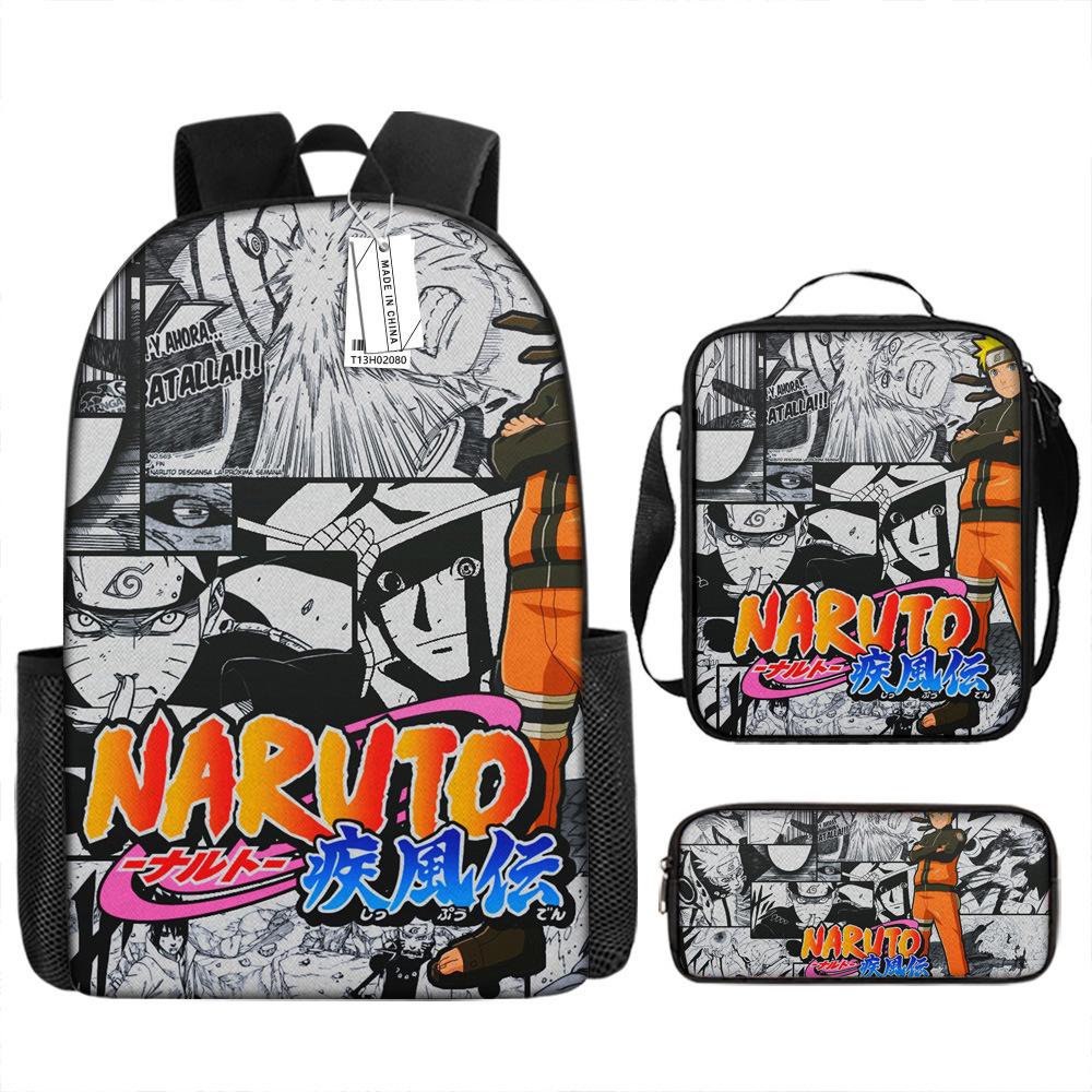 Naruto NARUTO Student School Bag 3D Digital Cartoon Printed School Bag Grade 3-6 Backpack